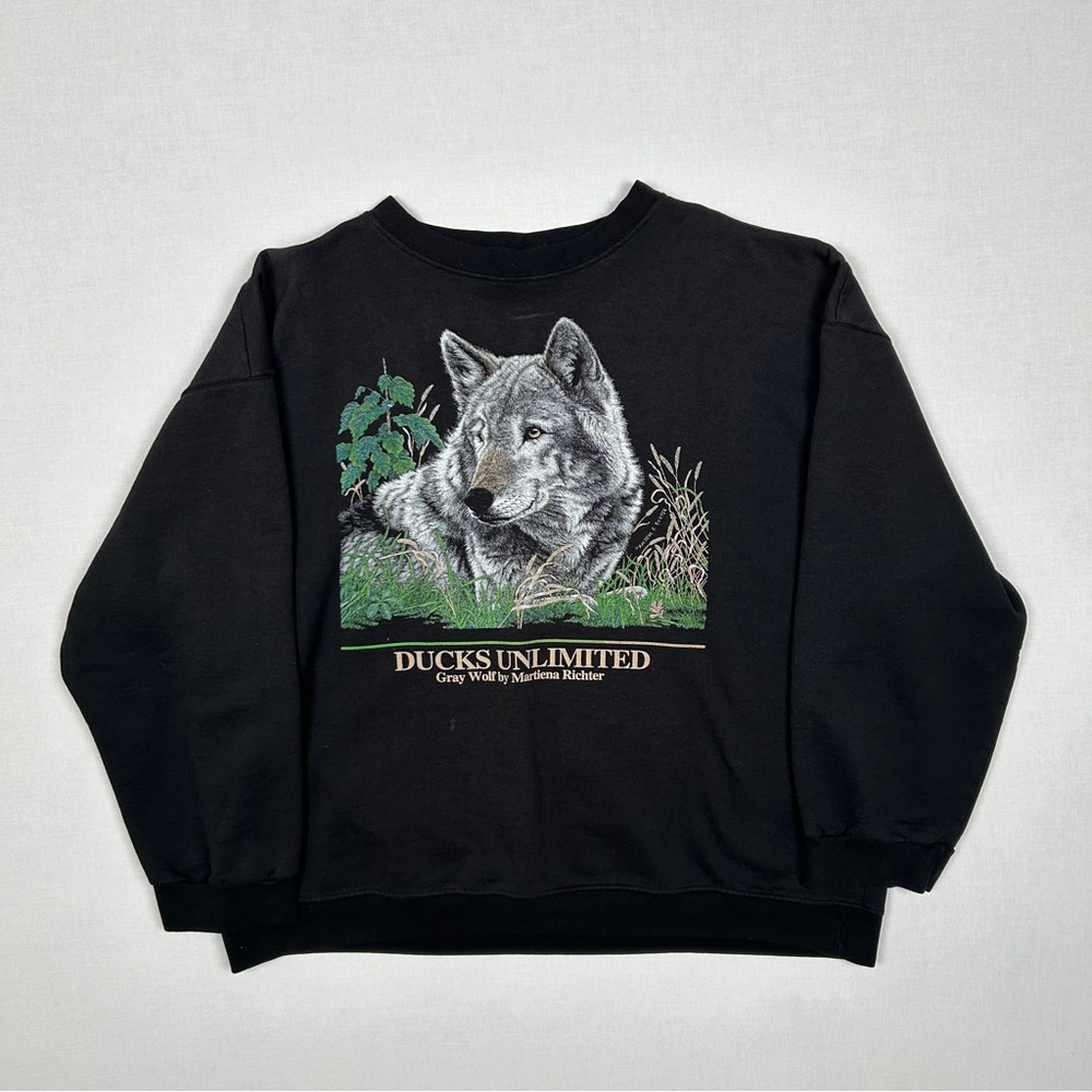 90s Wolf Ducks Unlimited Crewneck